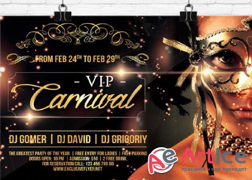 Vip Carnival V11 Premium Flyer Template + Facebook Cover