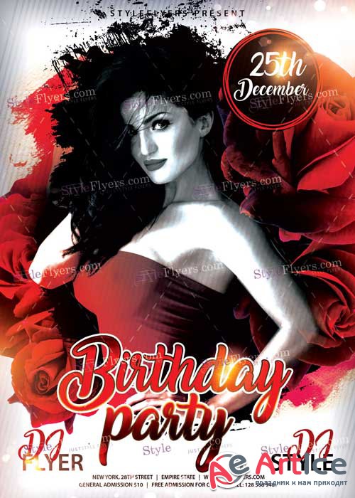 Birthday Party PSD V10 Flyer Template
