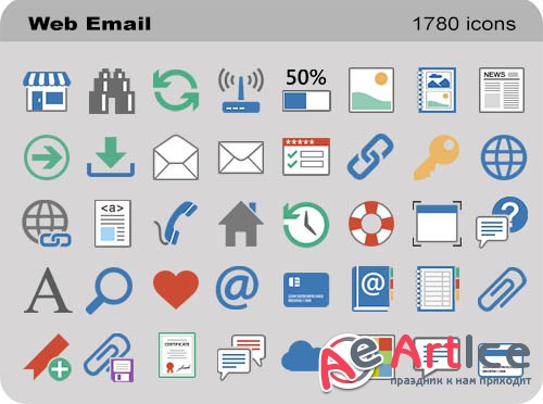 Web Email Set - Pure Flat Toolbar Stock Icons
