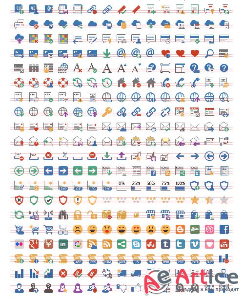 Web Email Set - Pure Flat Toolbar Stock Icons