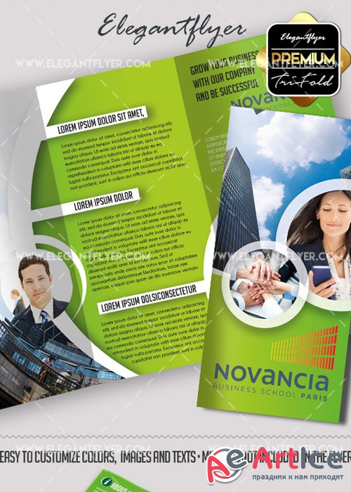 Business Premium Tri-Fold PSD V14 Brochure Template