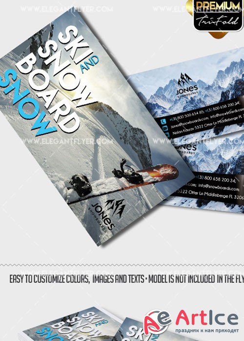 Winter Sport Premium Business card PSD V9 Template