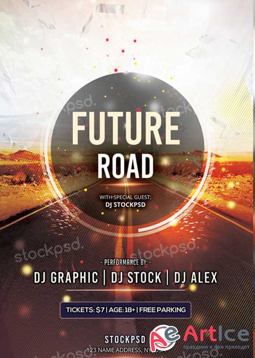 Future Road PSD V5 Flyer Template