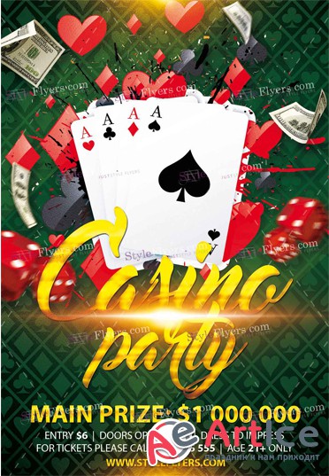 Casino Party PSD V19 Flyer Template