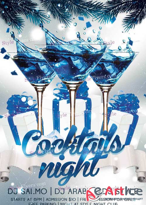 Cocktails Night PSD V15 Flyer Template