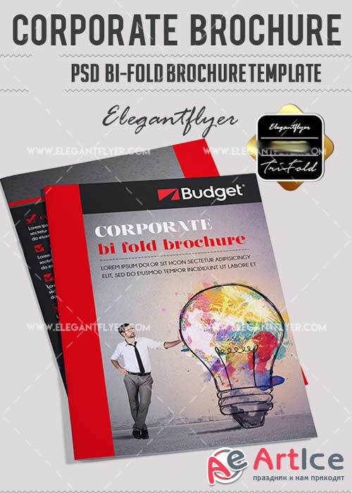 Corporate PSD V12 Bi-Fold PSD Brochure Template