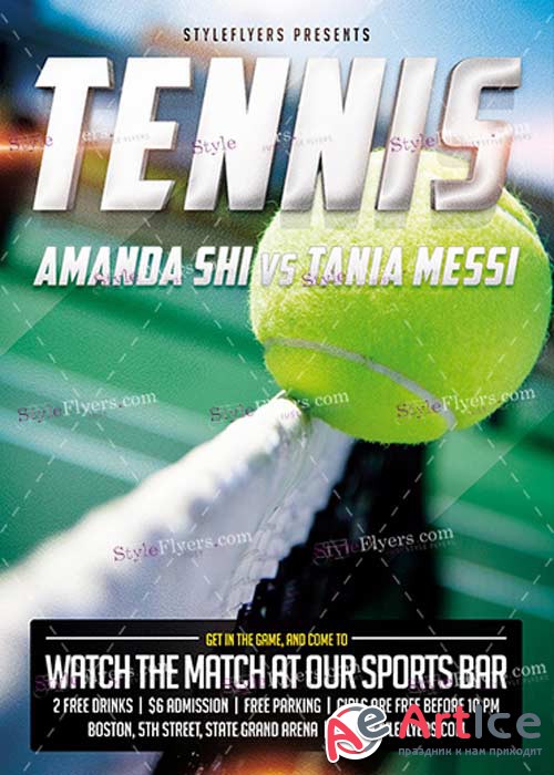 Tennis PSD V10 Flyer Template