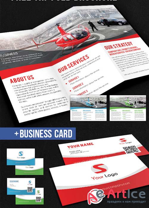Corporate Tri-Fold Brochure PSD V3 Template