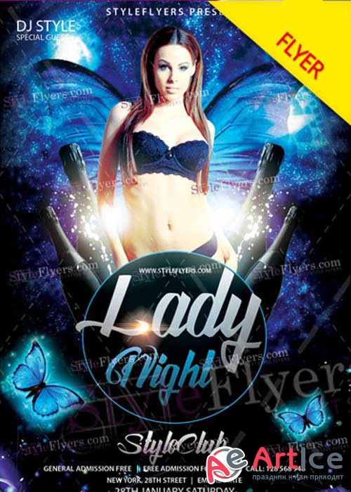 Lady Night PSD V4 Flyer Template