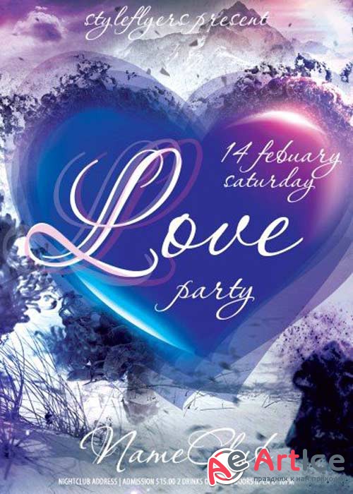 Love Party Club and Party Flyer PSD V16 Template