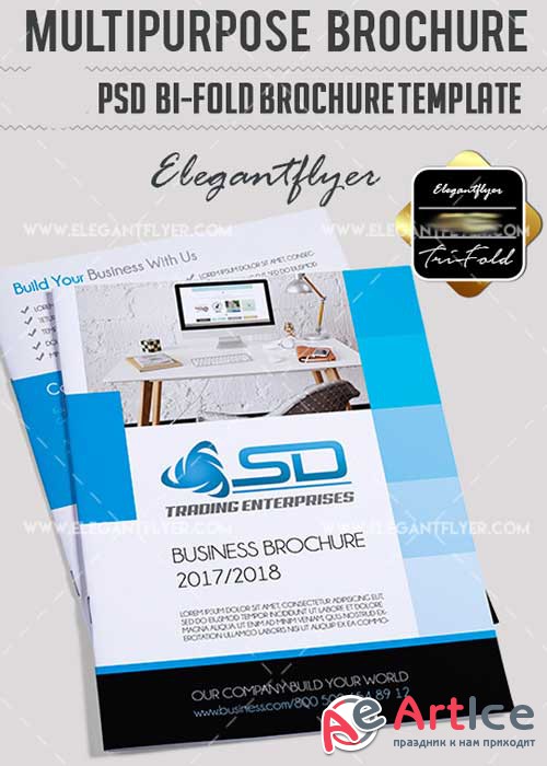 Multipurpose PSD V4 Bi-Fold PSD Brochure Template