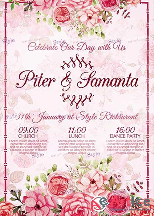 Wedding PSD V15 Flyer Template