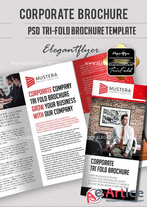 Corporate PSD V11 Tri-Fold Brochure Template