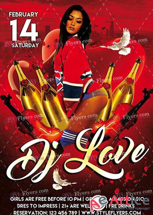 DJ Love PSD V12 Flyer Template