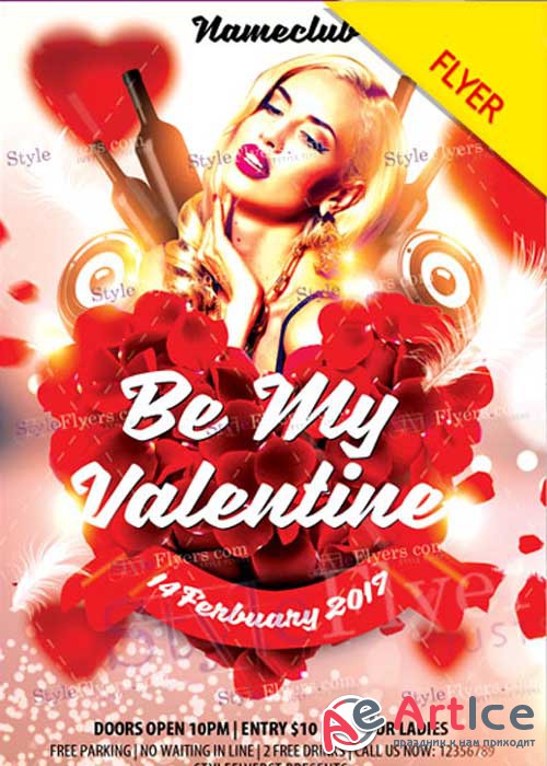 Be my Valentine PSD V13 Flyer Template