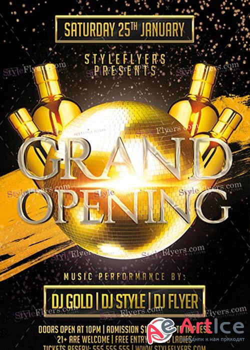 Grand Opening PSD V10 Flyer Template