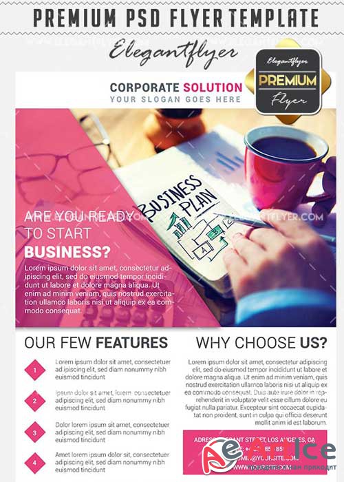 Corporate Flyer Business Flyer PSD V5 Template + Facebook Cover