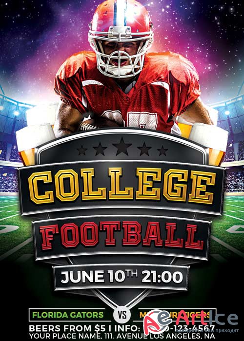 College Football Flyer V10 Template