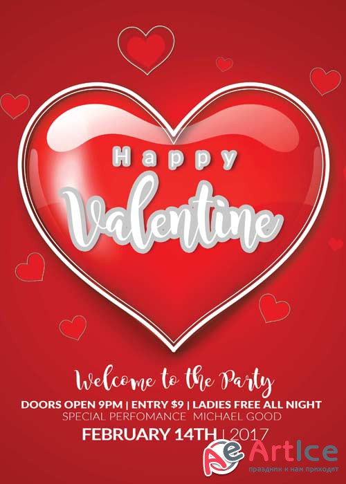 Valentines Party V35 Flyer Template
