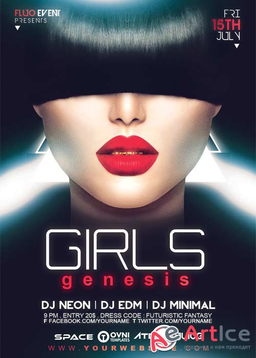 Girls Genesis V11 Flyer Template