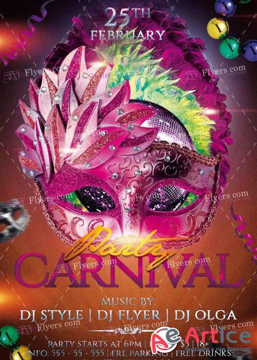 Carnival Party V8 PSD Flyer Template