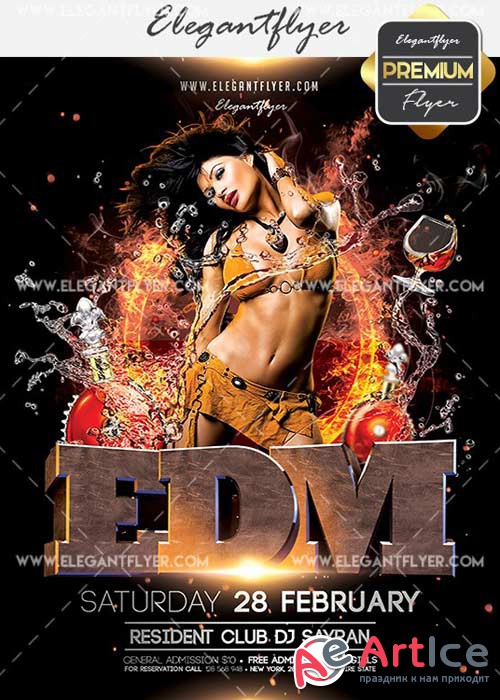 EDM Flyer PSD V7 Template + Facebook Cover