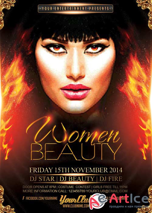 Woman Beauty V8 Flyer Template