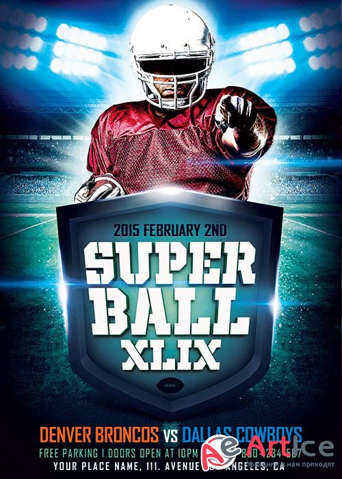 Super Ball Game XLIX V1 Flyer Template