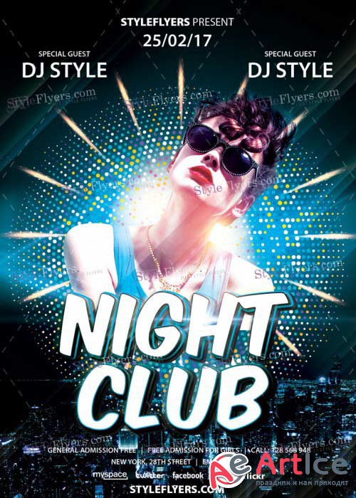 Night Club Party V11 PSD Flyer Template