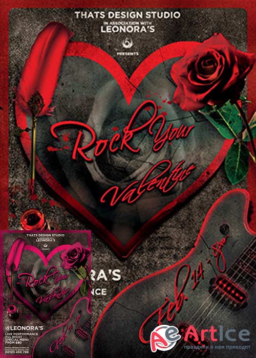 Rock Your Valentine V10 Flyer Template
