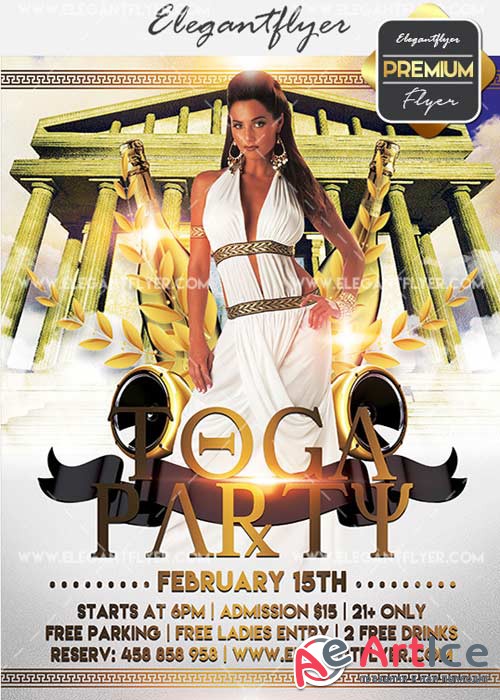 Toga Party V9 Flyer PSD Template + Facebook Cover