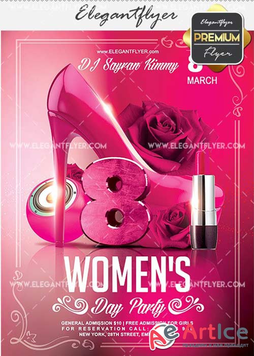 Womens Day Flyer PSD V02 Template + Facebook Cover