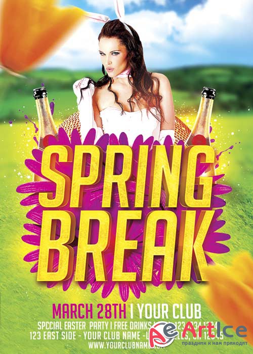 Spring Break V14 Flyer Template