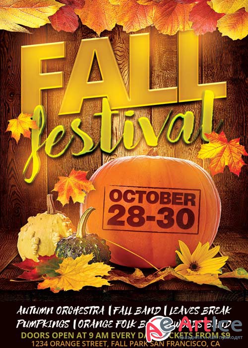 Fall Festival V10 Flyer Template