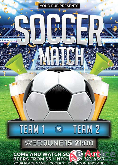 Soccer Match V10 Flyer Template