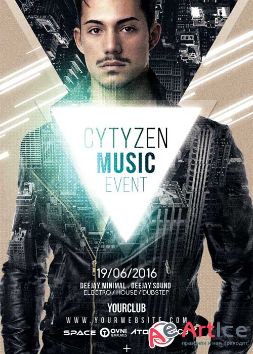 Citizen Music V12 Flyer Template