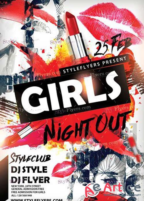 Girls Night Out V15 PSD Flyer Template