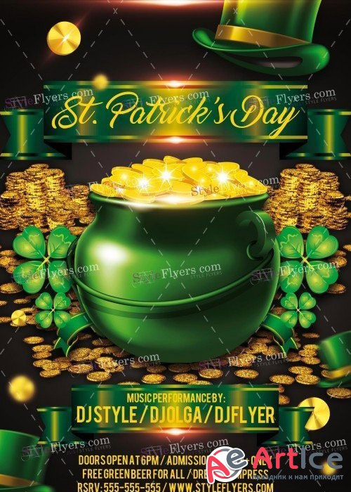 St Patricks Day V15 PSD Flyer Template
