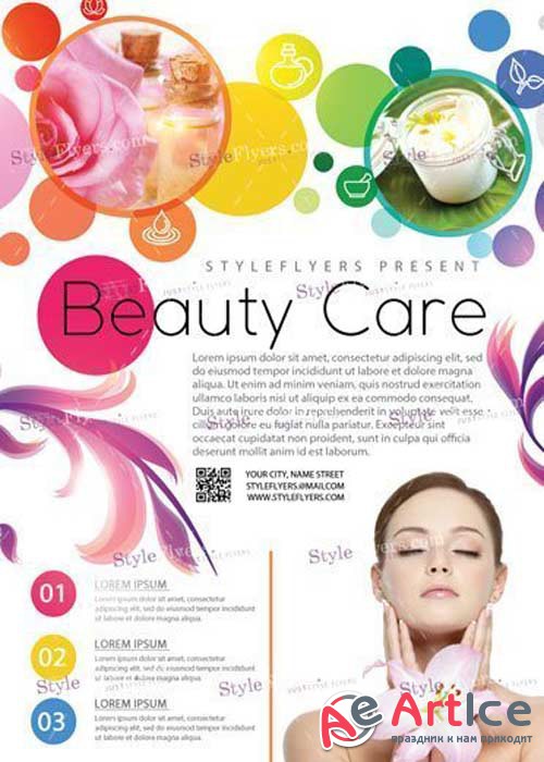 Beauty Care V10 PSD Flyer Template