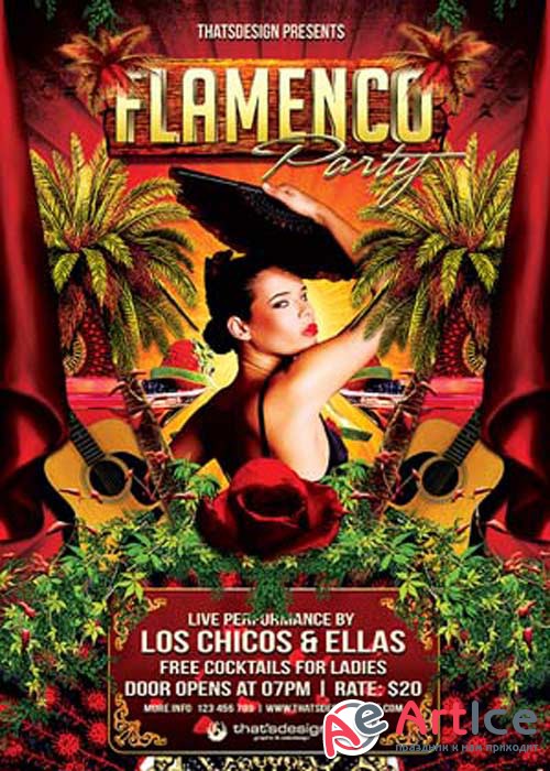 Flamenco Party V8 Flyer Template