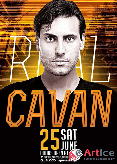 DJ Cavan Club Party V7 Flyer Template