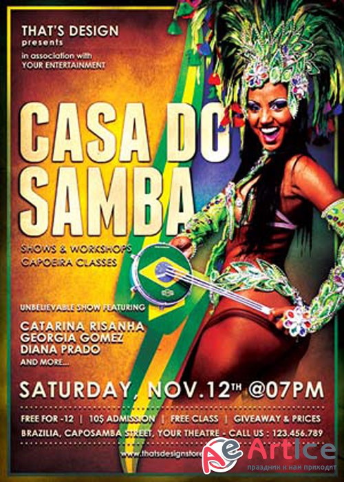 Samba Flyer PSD V4 Template