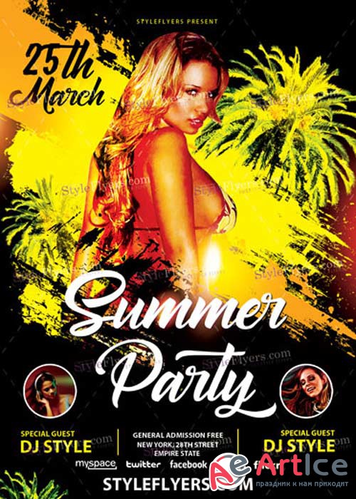 Summer Party PSD V17 Flyer Template
