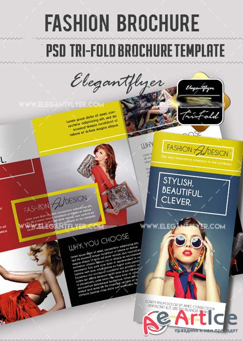 Fashion V8 Tri-Fold PSD Brochure Template