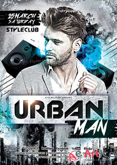 Urban Man V9 PSD Flyer Template