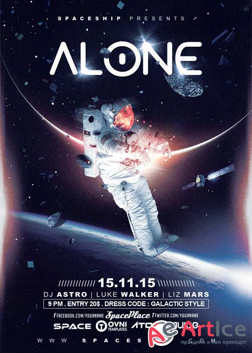 Alone In The Space V5 Flyer Template