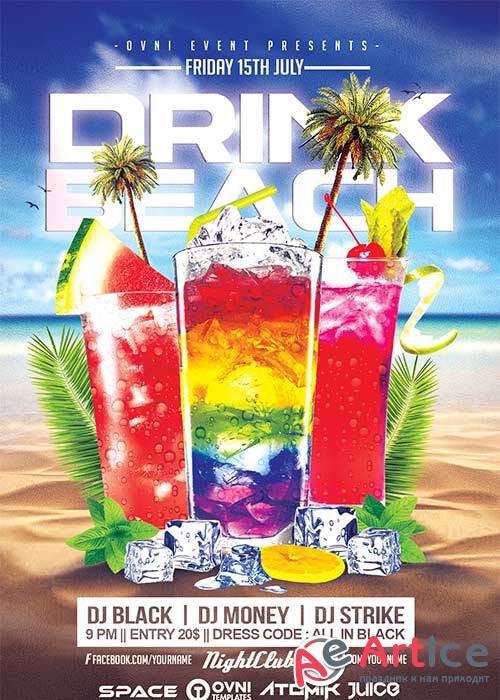 DRINK BEACH V21 Flyer Template