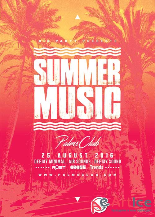 Summer Music V12 Flyer Template