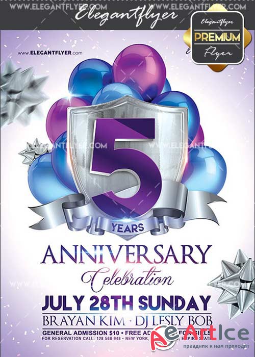 Anniversary V11 Flyer PSD Template + Facebook Cover