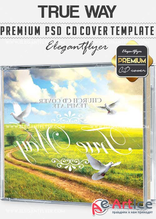 True Way V2 Premium CD Cover PSD Template